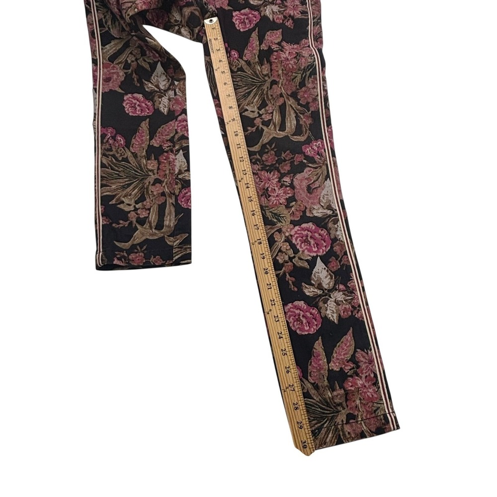 Anthropologie Womens Size 25 Floral Relaxed Fit Chino Pants Actual 27"Wx30.5"Ins - Picture 12 of 15